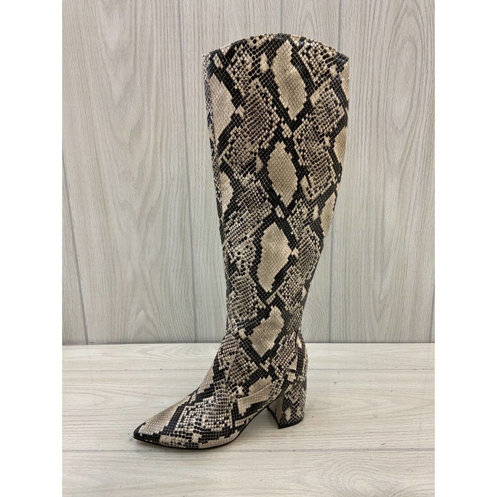 Marc Fisher Snake Print Heeled Boots - image 2